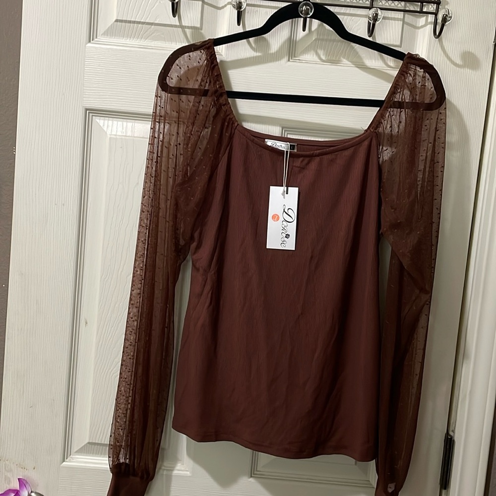 Brown long sleeve shirt